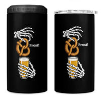Prost Beer Lover Skeleton Hands German Festival Graphic 4 in 1 Can Cooler Tumbler