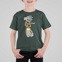 Prost Beer Lover Skeleton Hands German Festival Graphic T Shirt For Kid