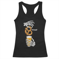 Prost Beer Lover Skeleton Hands German Festival Graphic Racerback Tank Top