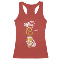 Prost Beer Lover Skeleton Hands German Festival Graphic Racerback Tank Top