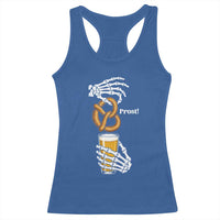 Prost Beer Lover Skeleton Hands German Festival Graphic Racerback Tank Top