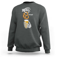 Prost Beer Lover Skeleton Hands German Festival Graphic Sweatshirt