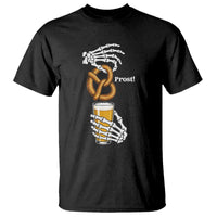 Prost Beer Lover Skeleton Hands German Festival Graphic T Shirt