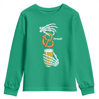 Prost Beer Lover Skeleton Hands German Festival Graphic Youth Sweatshirt