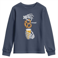 Prost Beer Lover Skeleton Hands German Festival Graphic Youth Sweatshirt