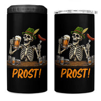 Funny Skeleton Oktoberfest 4 in 1 Can Cooler Tumbler Prost Beer Lover Bavarian Gift