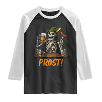 Funny Skeleton Oktoberfest Raglan Shirt Prost Beer Lover Bavarian Gift