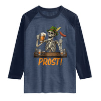 Funny Skeleton Oktoberfest Raglan Shirt Prost Beer Lover Bavarian Gift