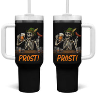 Funny Skeleton Oktoberfest Tumbler With Handle Prost Beer Lover Bavarian Gift