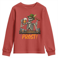 Funny Skeleton Oktoberfest Youth Sweatshirt Prost Beer Lover Bavarian Gift