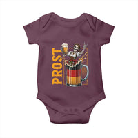 Funny Skeleton Oktoberfest Baby Onesie Spooky Prost German Beer Drinker Graphic