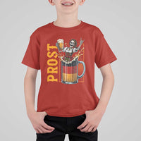 Funny Skeleton Oktoberfest T Shirt For Kid Spooky Prost German Beer Drinker Graphic