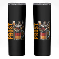 Funny Skeleton Oktoberfest Skinny Tumbler Spooky Prost German Beer Drinker Graphic