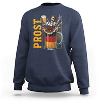 Funny Skeleton Oktoberfest Sweatshirt Spooky Prost German Beer Drinker Graphic