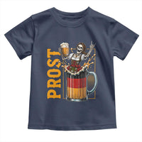 Funny Skeleton Oktoberfest Toddler T Shirt Spooky Prost German Beer Drinker Graphic