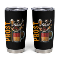 Funny Skeleton Oktoberfest Tumbler Cup Spooky Prost German Beer Drinker Graphic