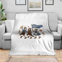 Funny Opossum Raccoon Frog Oktoberfest Beer Graphic Throw Blanket Spooky Drinking Team