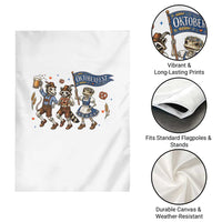 Funny Opossum Raccoon Frog Oktoberfest Beer Graphic Garden Flag Spooky Drinking Team