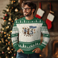 Funny Opossum Raccoon Frog Oktoberfest Beer Graphic Ugly Christmas Sweater Spooky Drinking Team