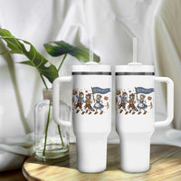 Funny Opossum Raccoon Frog Oktoberfest Beer Graphic Tumbler With Handle Spooky Drinking Team