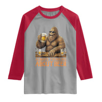 Funny Bigfoot Always Thinking About Beer Raglan Shirt Beer Drinker Gift