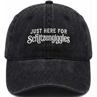 Just Here For Schitzengiggles Washed Cotton Baseball Cap German Beer Festival Funny Gift