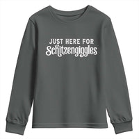 Just Here For Schitzengiggles Youth Sweatshirt German Beer Festival Funny Gift