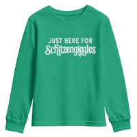 Just Here For Schitzengiggles Youth Sweatshirt German Beer Festival Funny Gift