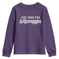 Just Here For Schitzengiggles Youth Sweatshirt German Beer Festival Funny Gift
