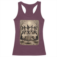 Skeleton Witches Coven Oktoberfest Racerback Tank Top German Dirndl Spooky Beer Festival Gift