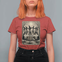 Skeleton Witches Coven Oktoberfest T Shirt For Women German Dirndl Spooky Beer Festival Gift