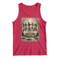 Skeleton Witches Coven Oktoberfest Tank Top German Dirndl Spooky Beer Festival Gift
