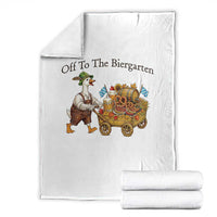 Funny Goose German Beer Festival Throw Blanket Off To The Biergarten