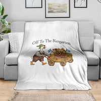Funny Goose German Beer Festival Throw Blanket Off To The Biergarten