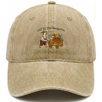 Funny Goose German Beer Festival Washed Cotton Baseball Cap Off To The Biergarten