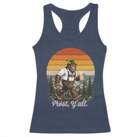 Prost Yall Bigfoot Racerback Tank Top Vintage Oktoberfest Beer Lover Sasquatch Gift
