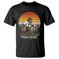 Prost Yall Bigfoot T Shirt Vintage Oktoberfest Beer Lover Sasquatch Gift