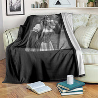 Bigfoot Oktoberfest Throw Blanket Vintage Dirndl German Beer Festival Humor
