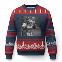 Bigfoot Oktoberfest Ugly Christmas Sweater Vintage Dirndl German Beer Festival Humor