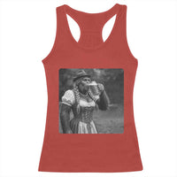 Bigfoot Oktoberfest Racerback Tank Top Vintage Dirndl German Beer Festival Humor