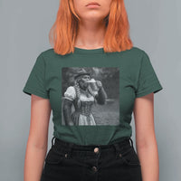 Bigfoot Oktoberfest T Shirt For Women Vintage Dirndl German Beer Festival Humor