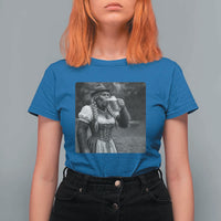 Bigfoot Oktoberfest T Shirt For Women Vintage Dirndl German Beer Festival Humor