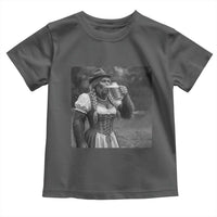 Bigfoot Oktoberfest Toddler T Shirt Vintage Dirndl German Beer Festival Humor