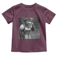 Bigfoot Oktoberfest Toddler T Shirt Vintage Dirndl German Beer Festival Humor