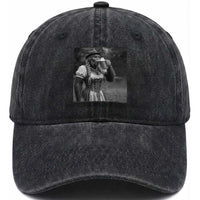 Bigfoot Oktoberfest Washed Cotton Baseball Cap Vintage Dirndl German Beer Festival Humor