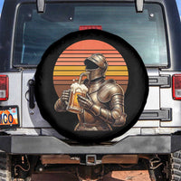 Funny Medieval Renaissance Drinker Spare Tire Cover Vintage Knight In Armor Beer Lover