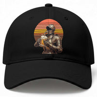 Funny Medieval Renaissance Drinker Baseball Cap Vintage Knight In Armor Beer Lover