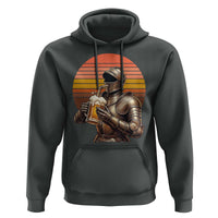 Funny Medieval Renaissance Drinker Hoodie Vintage Knight In Armor Beer Lover