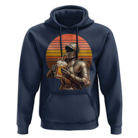Funny Medieval Renaissance Drinker Hoodie Vintage Knight In Armor Beer Lover