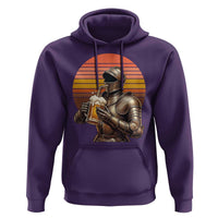Funny Medieval Renaissance Drinker Hoodie Vintage Knight In Armor Beer Lover